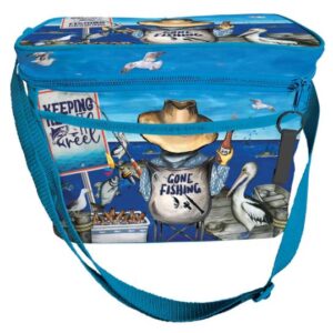 Happy Hour Cooler Bag - Aluminium Insulated Lining - Gone Fishing