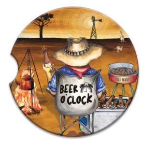 Ceramic Car Coaster - Beer O'clock