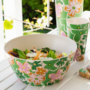 Summer Pop Bamboo Melamine Salad Bowl