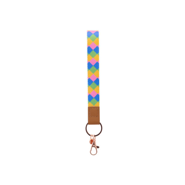 Teacher Diamond Fabric Wristlet Keychain