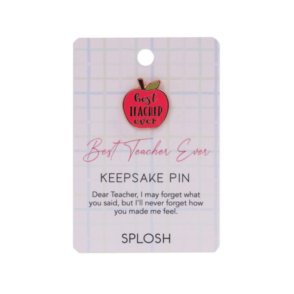 Teacher Best Teacher Keepsake Pin