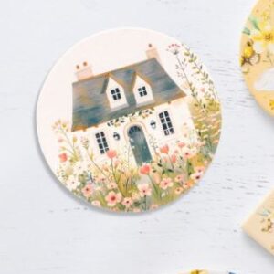 Cottage Grove Light Cottage Ceramic Coaster