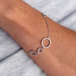 Silver 3 Ring Bracelet