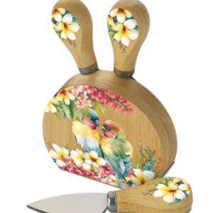 Ckb51 Paradise Love Birds Cheese Knife Block
