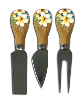 Ckb51 Paradise Love Birds Cheese Knife Block