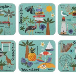 Land Down Under Qld 6pk Coaster