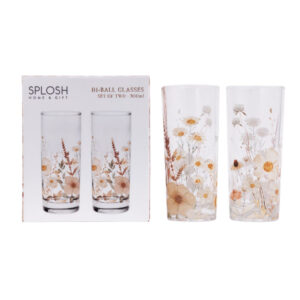 Rustic Meadow Hi-ball Glasses Set Of 2