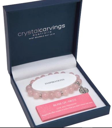 Tol Rose Quartz Tree Of Life Charm 10mm Bead