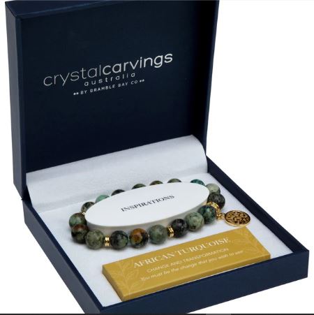 Tol African Turquoise Tree Of Life Charm 10mm Bead