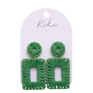 Kiki Green Rectangles Earrings
