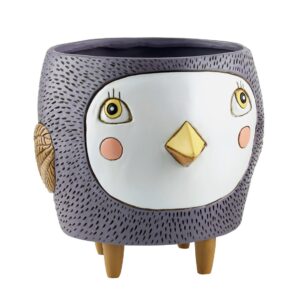 Birdie Grey/purple Planter