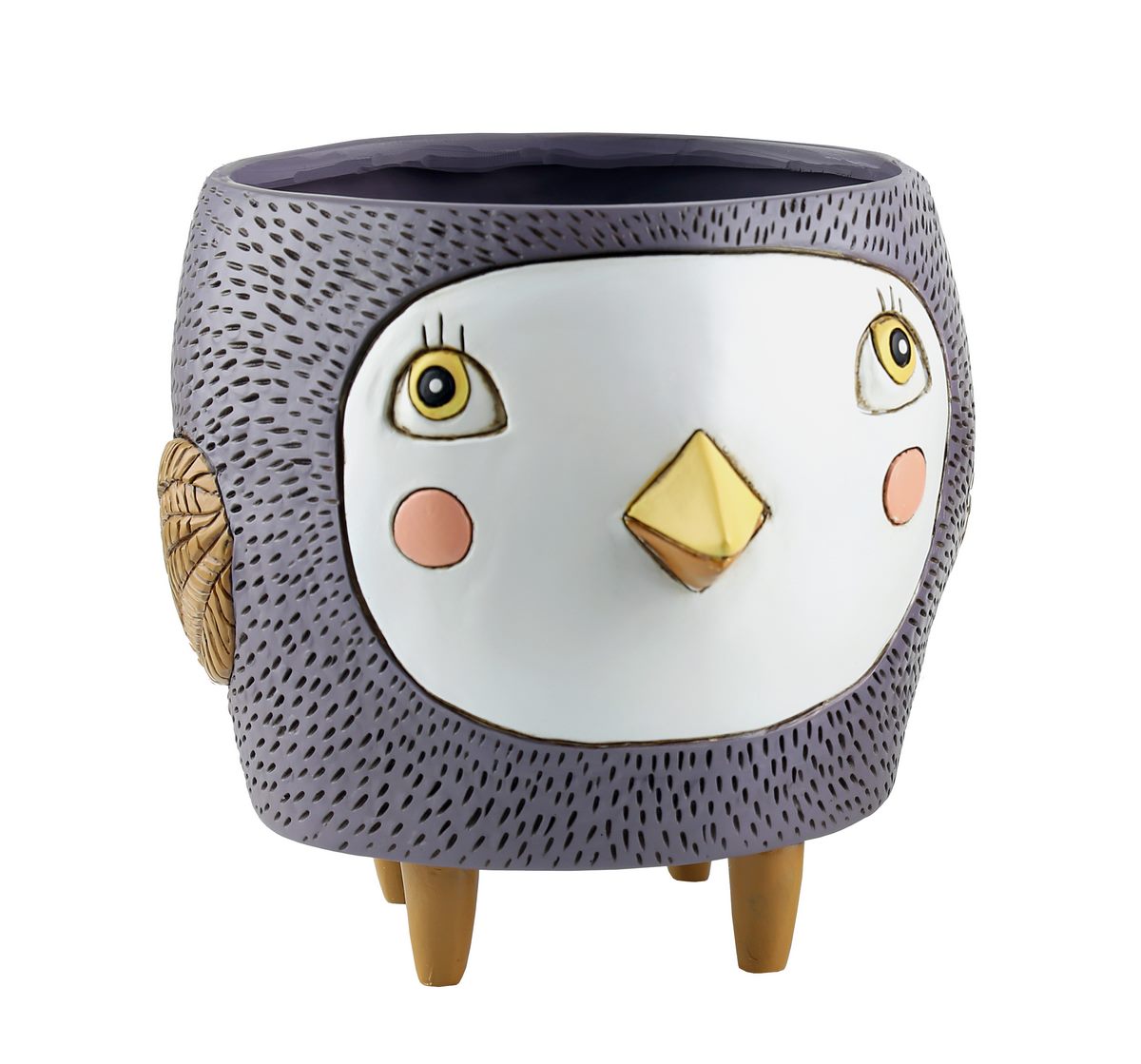 Birdie Grey/purple Planter