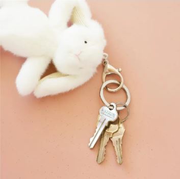 Mary Meyer Soft Bunny White Bag Charm