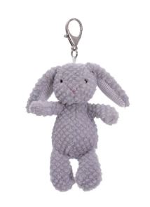 Mary Meyer Nubby Bunny Grey Bag Charm