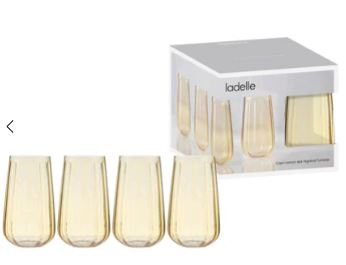 Capri Lemon 4pk Highball Tumbler