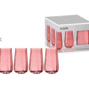 Capri Rose 4 Pk Highball Tumbler