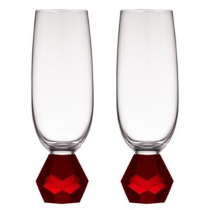 Zhara Ruby 2pk Champage Glass