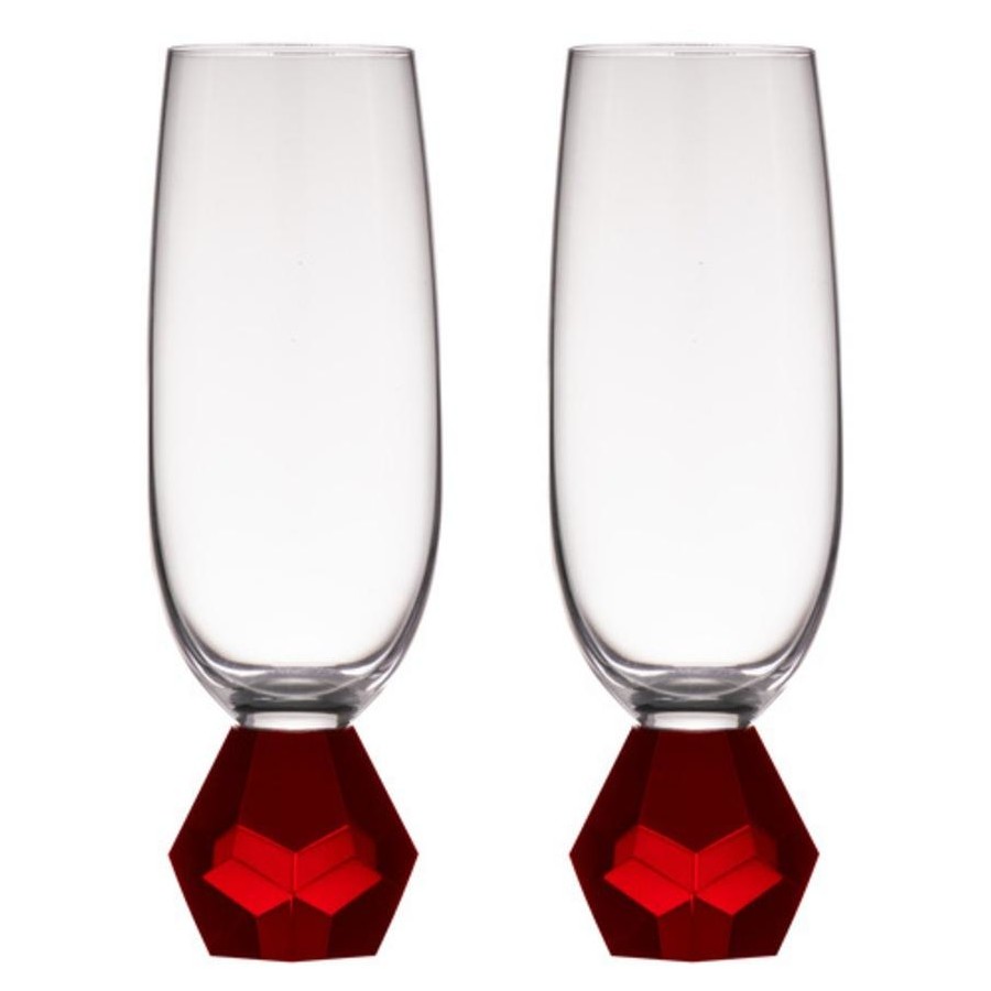 Zhara Ruby 2pk Champage Glass