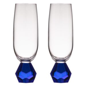 Zhara Sapphire 2pk Champagne Glass