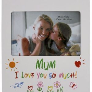 Mum Love You Kid Art 6x4 Frame