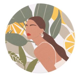 Tuscan Sun Green Goddess Ceramic Coaster