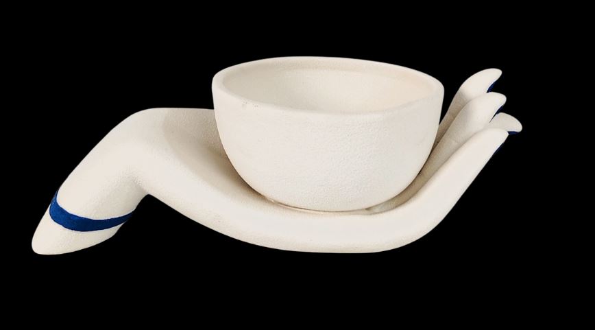 Santorini Hand Bowl White 22 Cm