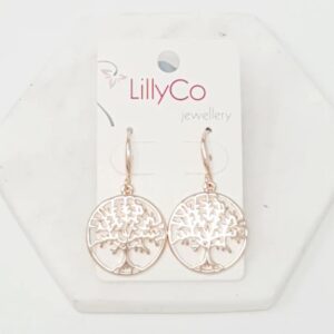 Rose Gold Tree Earring