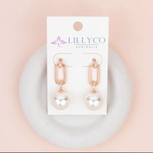 Stunning Rose Gold With Crystal & Pearl