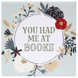 Forever Booked Floral Ceramic Coaster