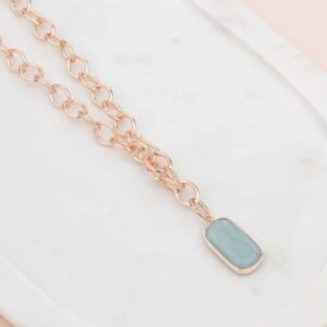 Short | Turquoise Stone Pendant Necklace