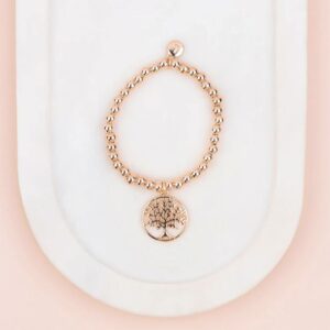Rose Gold Tree Pendant Bracelet